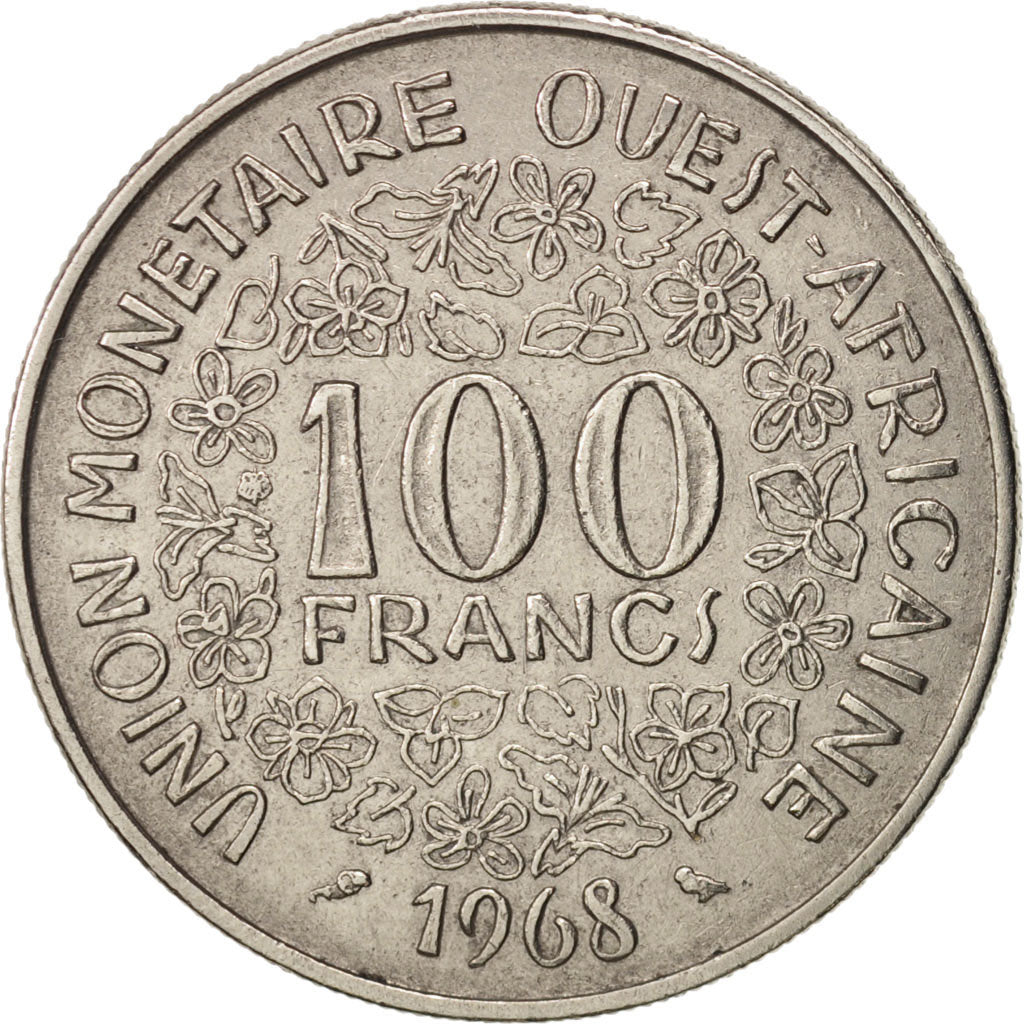 Munten, West Afrikaanse Staten, 100 Francs, 1968, Paris, ZF, Nickel, KM:4