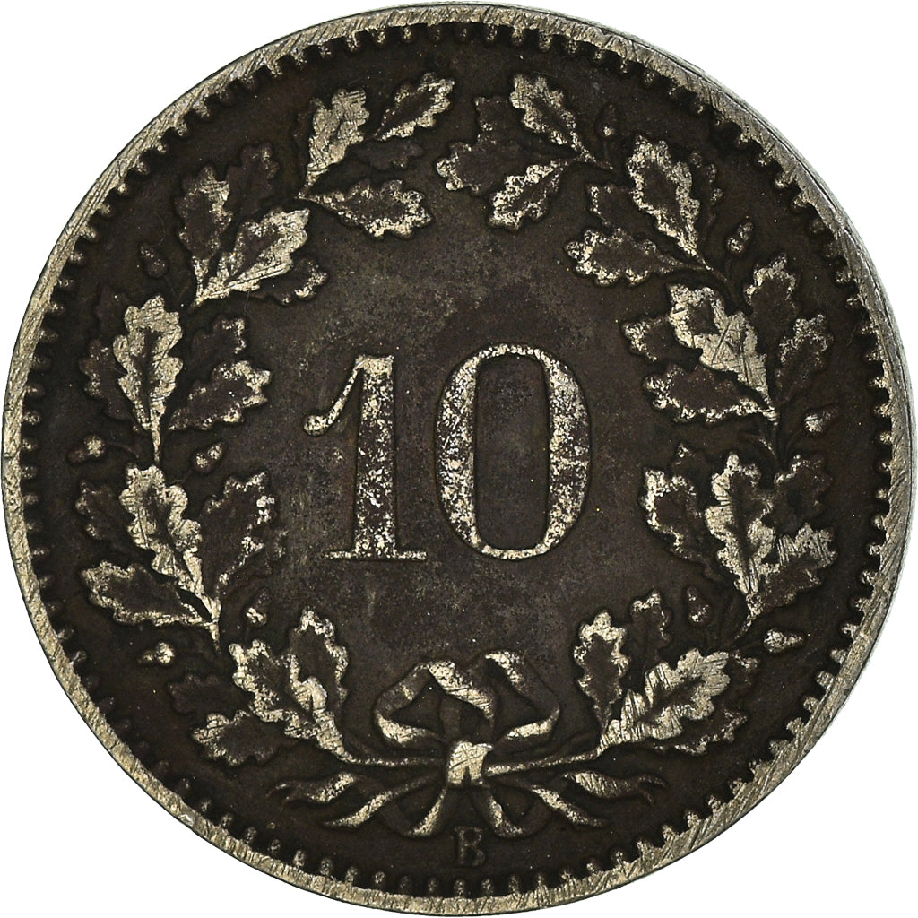 Moneda, Suiza, 10 Rappen, 1882, Bern, BC+, Cobre - níquel, KM:27