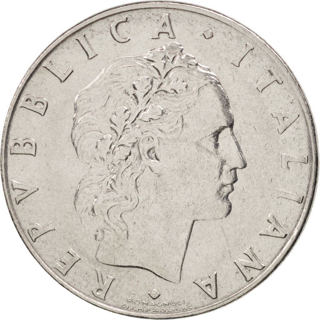 Coin, Italy, 50 Lire, 1966, Rome, EF(40-45), Stainless Steel, KM:95.1