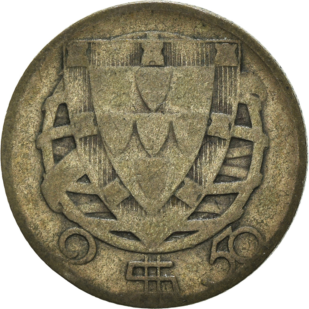 Coin, Portugal, 2-1/2 Escudos, 1944, F(12-15), Silver, KM:580