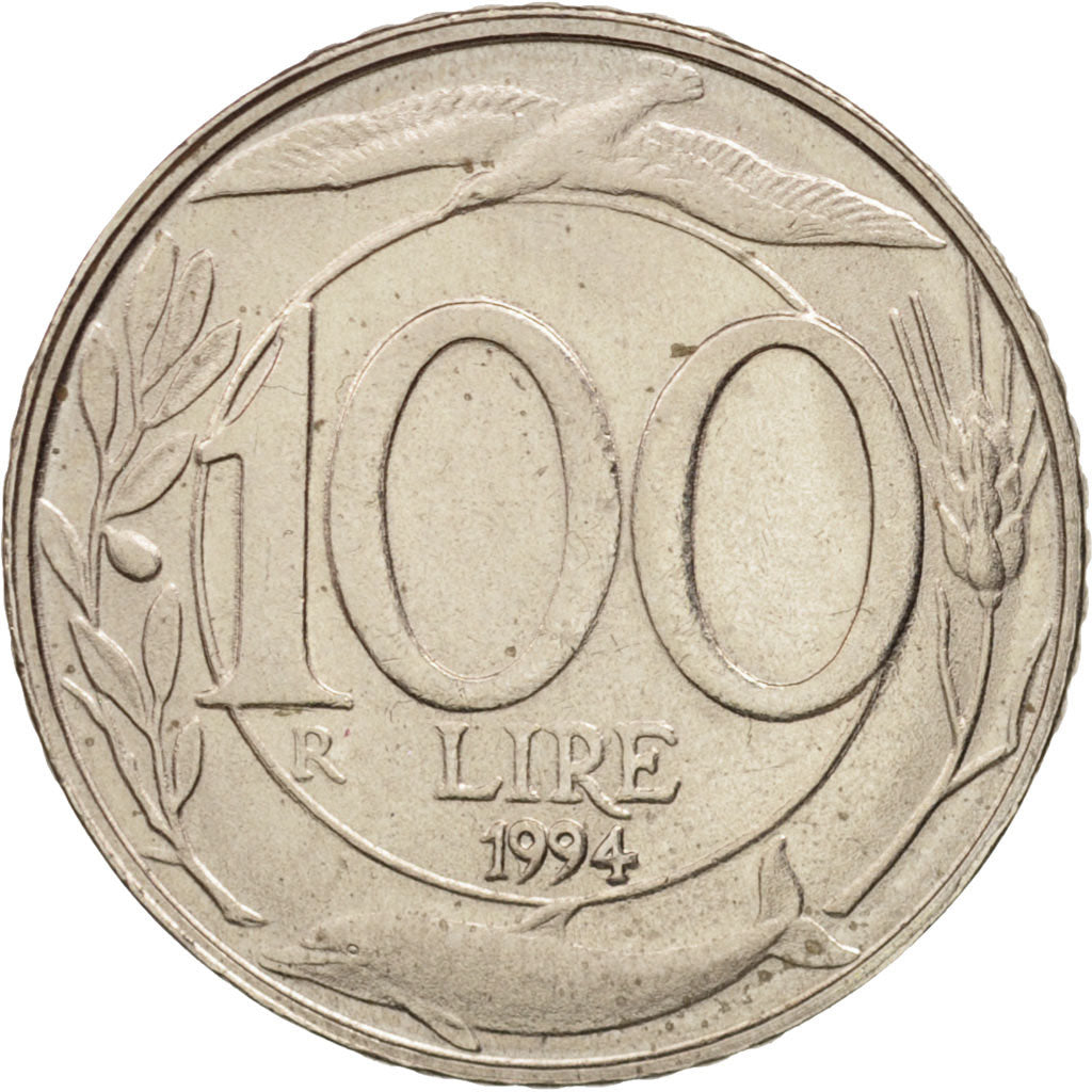 Coin, Italy, 100 Lire, 1994, Rome, EF(40-45), Copper-nickel, KM:159
