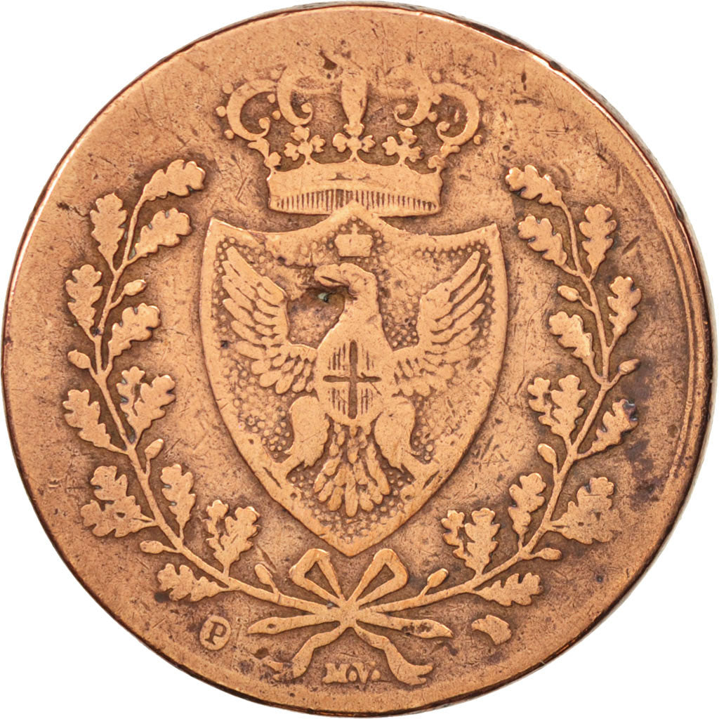 Coin, ITALIAN STATES, SARDINIA, Carlo Felice, 5 Centesimi, 1826, Torino