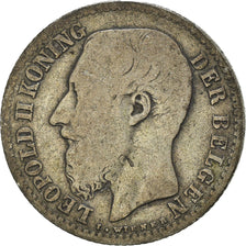 Monnaie, Belgique, Leopold II, Franc, 1887, B+, Argent, KM:29.2