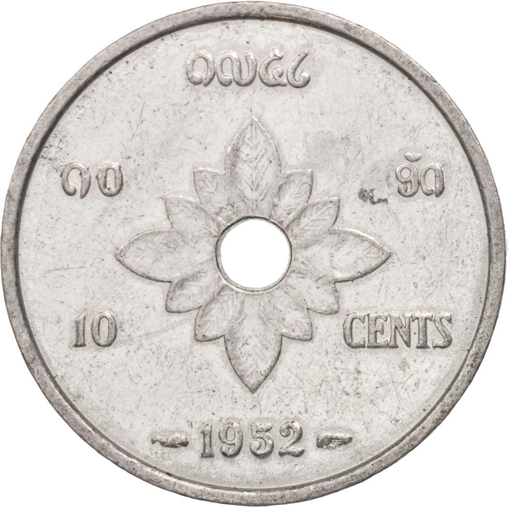 Coin, Lao, Sisavang Vong, 10 Cents, 1952, Paris, EF(40-45), Aluminum, KM:4