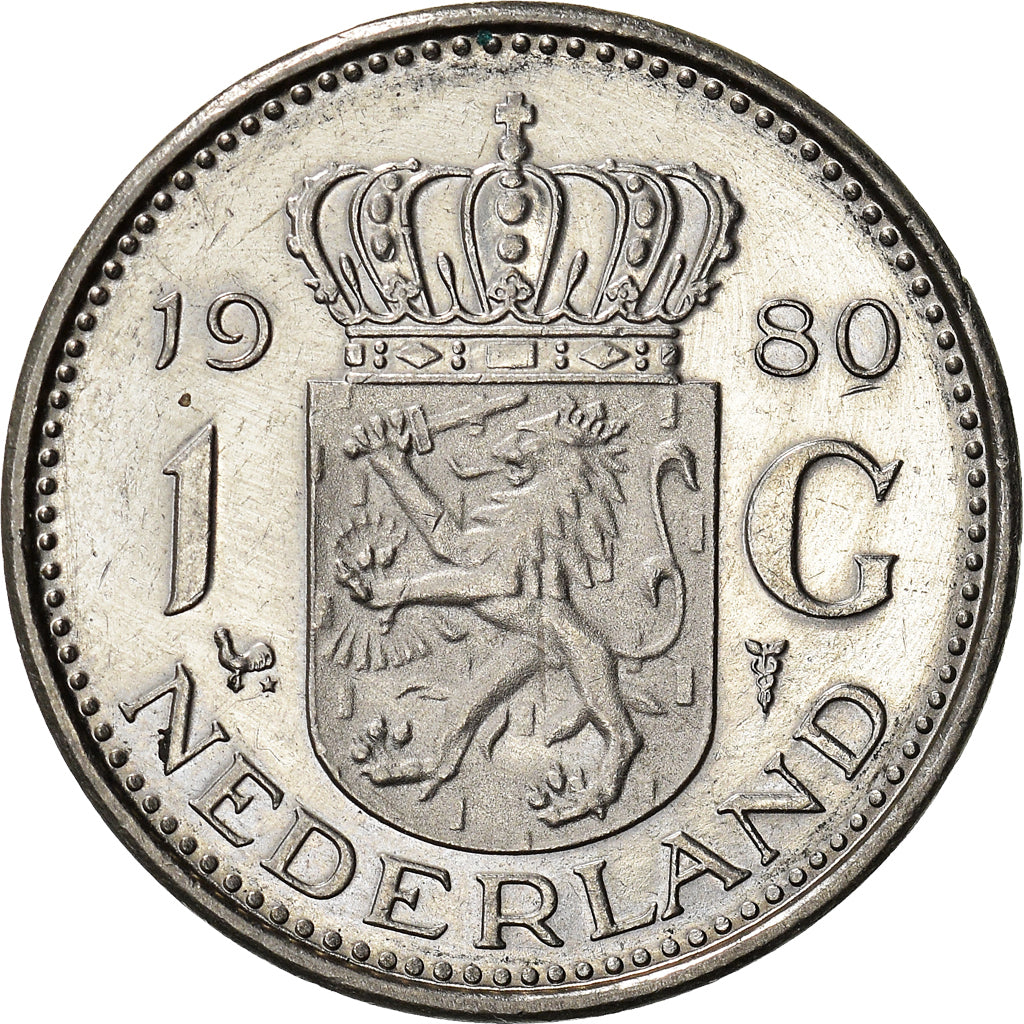 Moneda, Países Bajos, Juliana, Gulden, 1980, EBC, Níquel, KM:184a