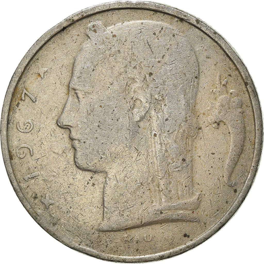 Coin, Belgium, 5 Francs, 5 Frank, 1967, VF(20-25), Copper-nickel, KM:135.1