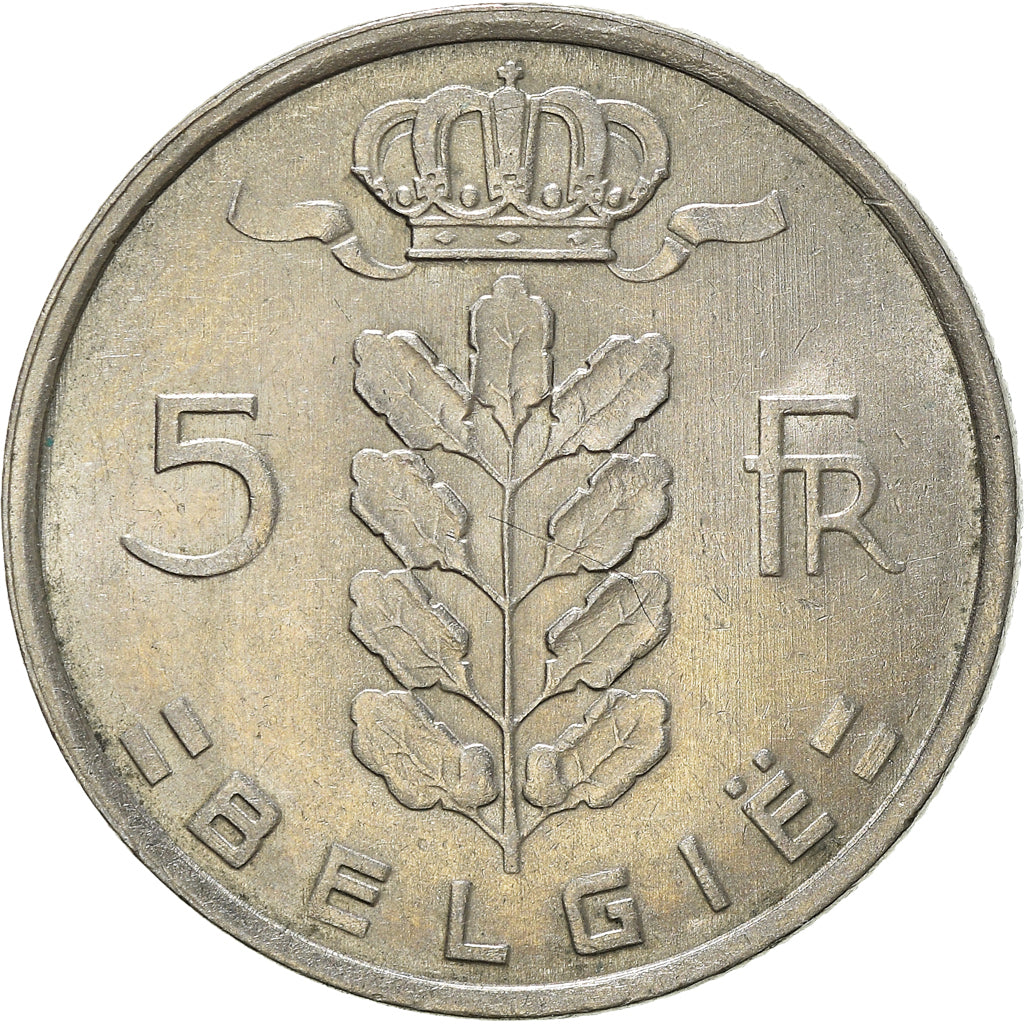 Münze, Belgien, 5 Francs, 5 Frank, 1976, SS+, Kupfer-Nickel, KM:135.1