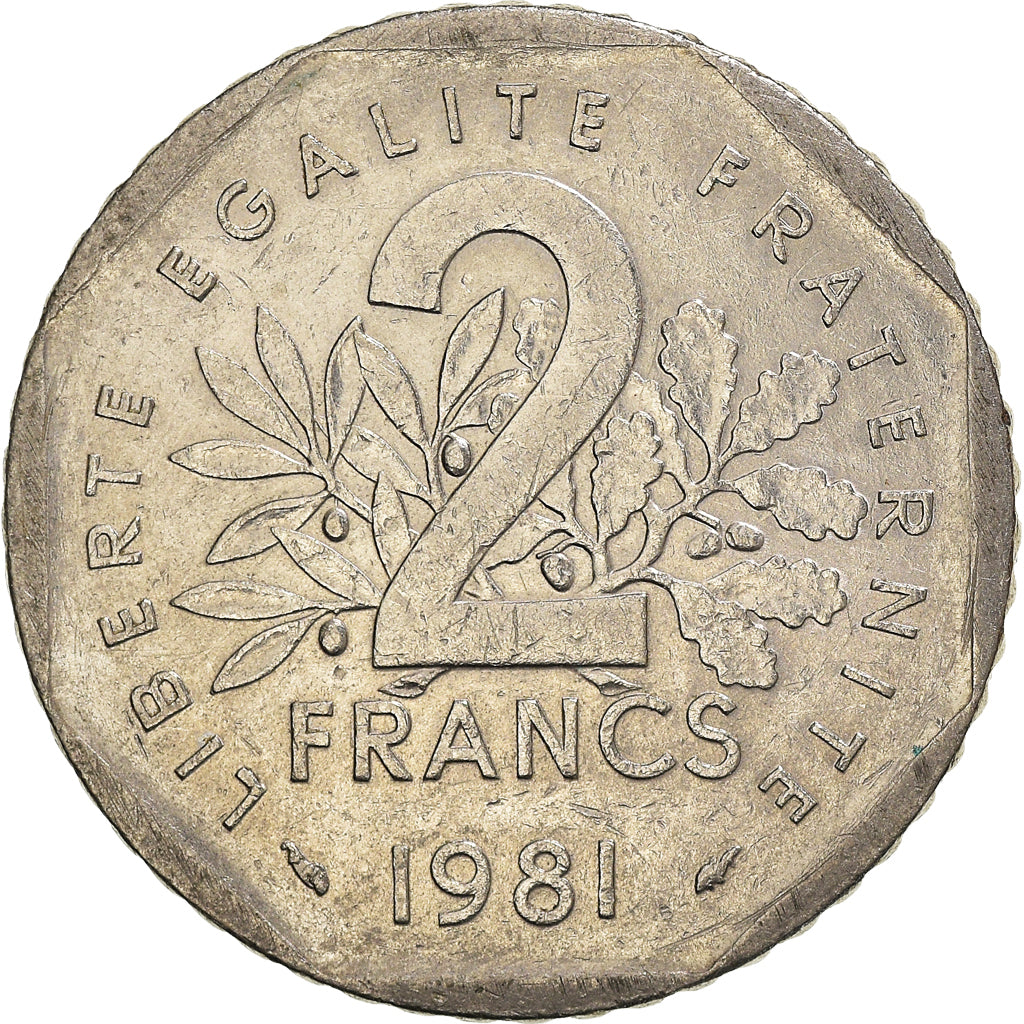 Coin, France, Semeuse, 2 Francs, 1981, VF(30-35), Nickel, KM:942.1, Gadoury:547