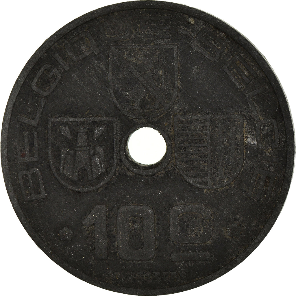 Monnaie, Belgique, 10 Centimes, 1942, TTB, Zinc, KM:125