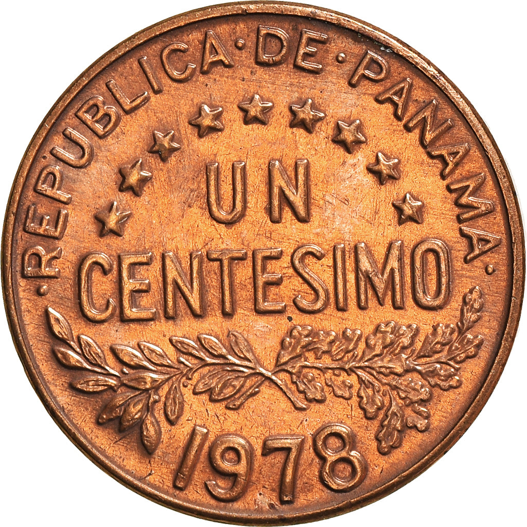 Coin, Panama, Centesimo, 1978, U.S. Mint, AU(50-53), Bronze, KM:22