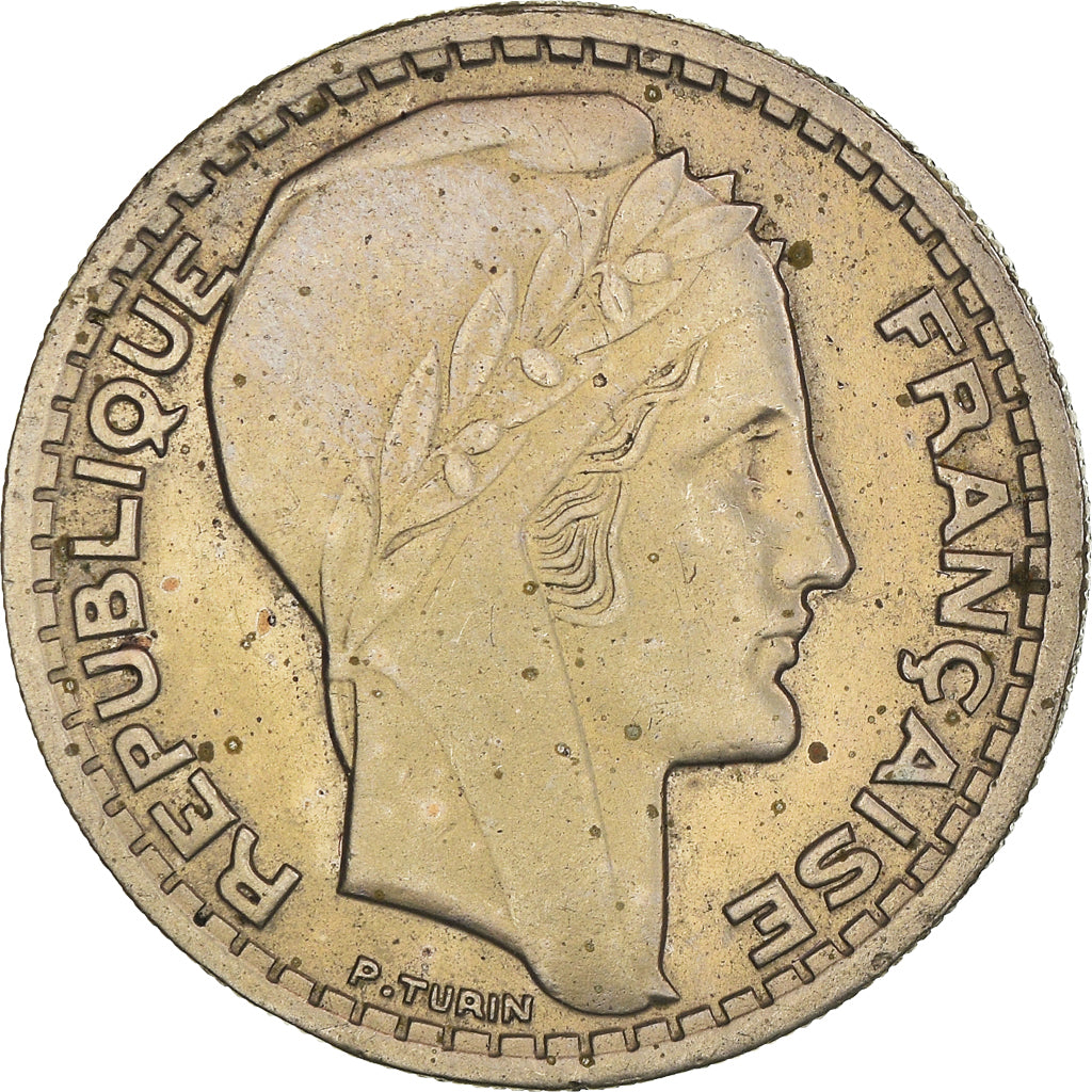 Moneta, Francia, Turin, 10 Francs, 1946, Beaumont - Le Roger, BB, Rame-nichel