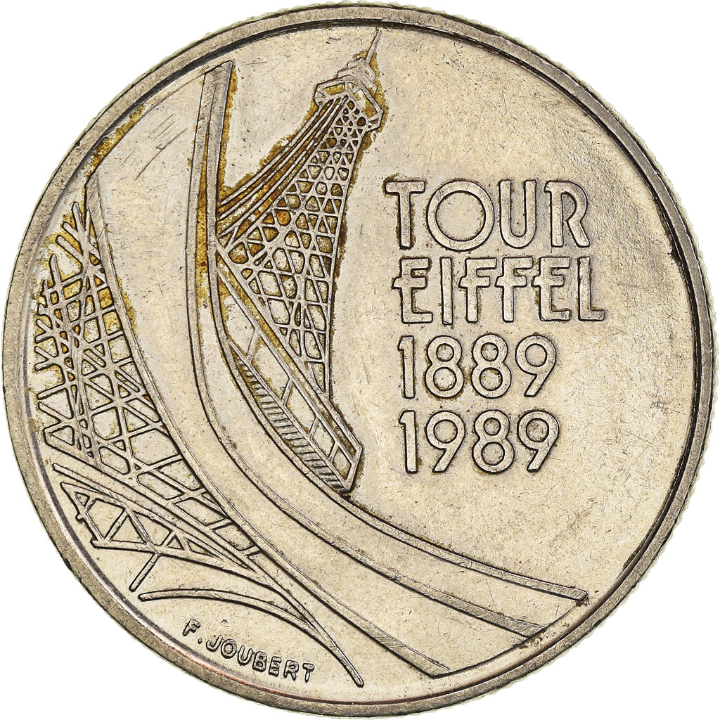 Moneta, Francia, Tour Eiffel, 5 Francs, 1989, Paris, BB, Nichel, KM:968