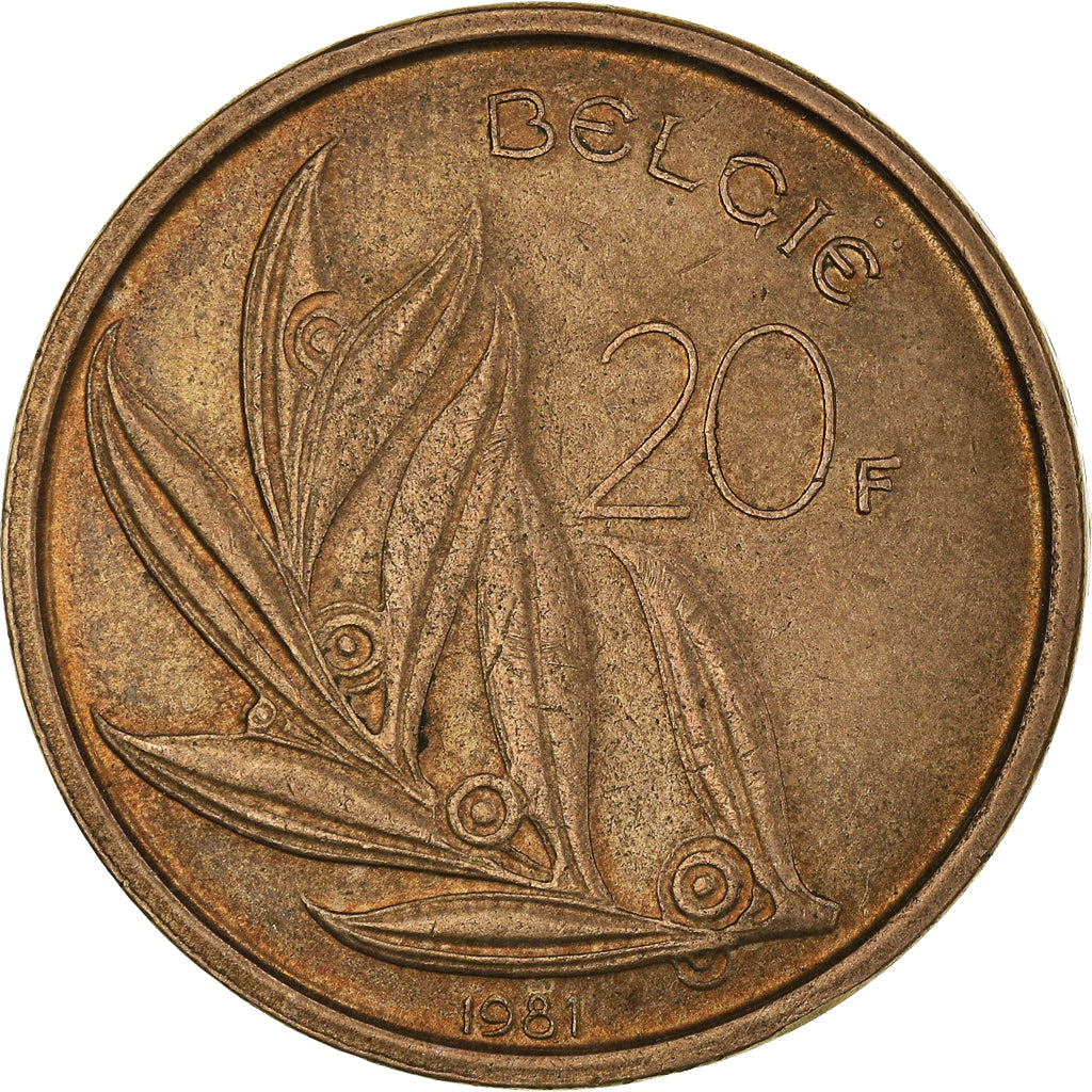 Moneta, Belgio, 20 Francs, 20 Frank, 1981, Brussels, BB+, Nichel-bronzo, KM:160