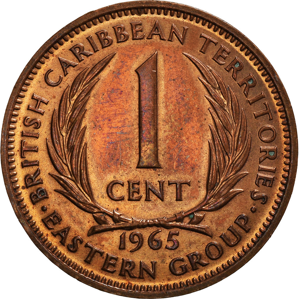 Münze, British Caribbean Territories, Cent, 1965, SS, Bronze, KM:2