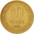 Coin, Chile, 10 Pesos, 1992, Santiago, EF(40-45), Aluminum-Bronze, KM:228.2