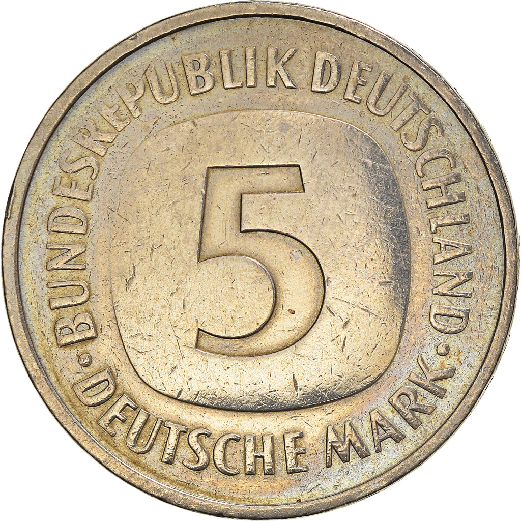 Coin, GERMANY - FEDERAL REPUBLIC, 5 Mark, 1976, Hamburg, EF(40-45)