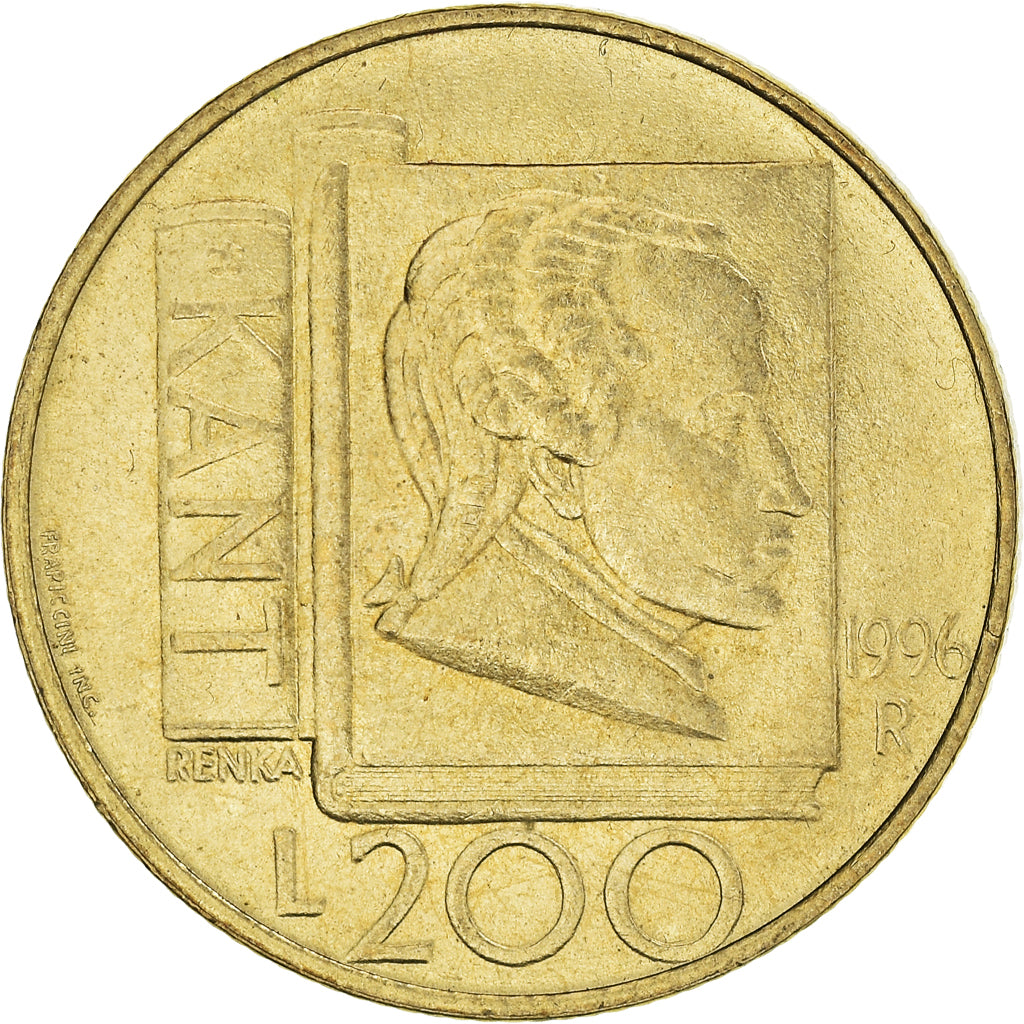Moneda, San Marino, 200 Lire, 1996, EBC, Aluminio - bronce, KM:356