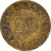 Coin, SAARLAND, 20 Franken, 1954, Paris, EF(40-45), Aluminum-Bronze, KM:2
