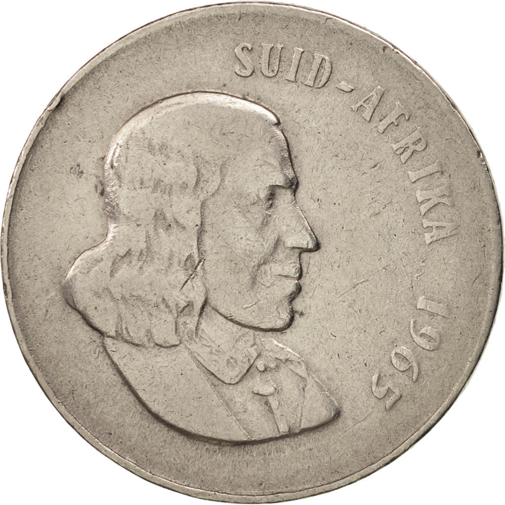 Moneda, Sudáfrica, 20 Cents, 1965, MBC, Níquel, KM:69.2