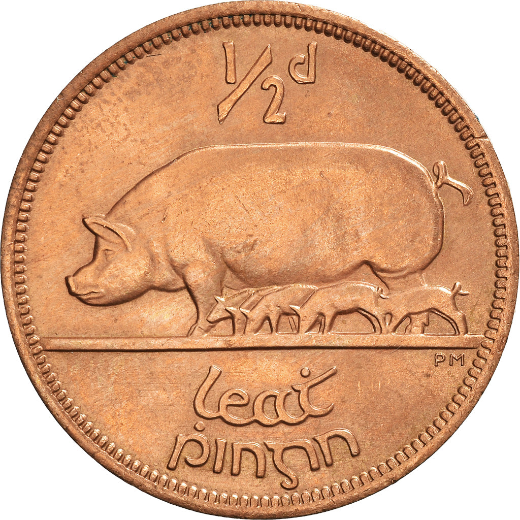 Münze, IRELAND REPUBLIC, 1/2 Penny, 1966, SS, Bronze, KM:10