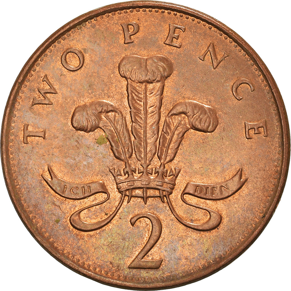 Moneta, Gran Bretagna, Elizabeth II, 2 Pence, 1992, BB, Acciaio placcato rame