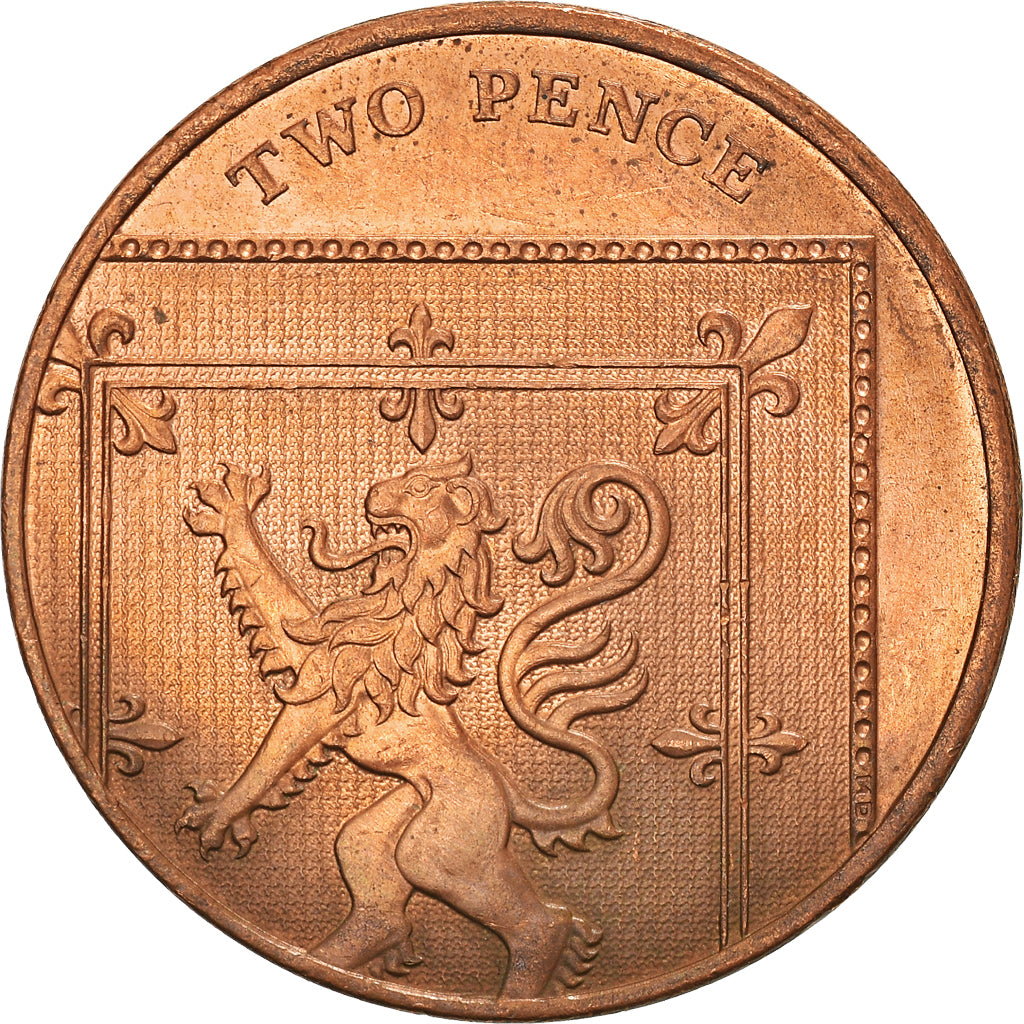 Moeda, Grã-Bretanha, Elizabeth II, 2 Pence, 2010, EF(40-45), Aço Cromado a