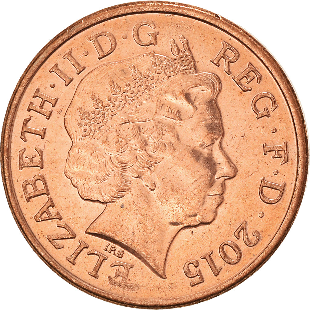 Coin, Great Britain, Elizabeth II, Penny, 2015, AU(50-53), Copper Plated Steel