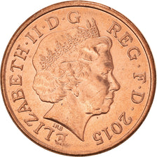 Coin, Great Britain, Elizabeth II, Penny, 2015, AU(50-53), Copper Plated Steel