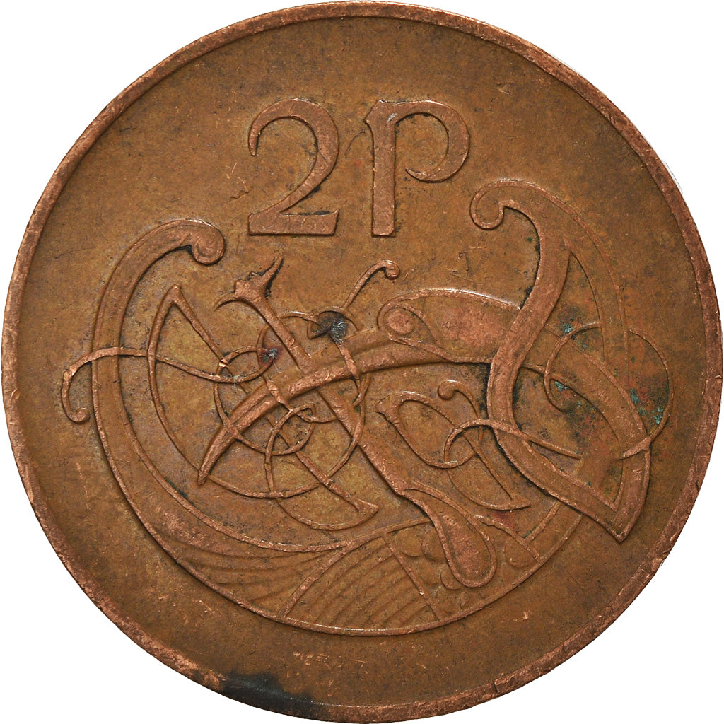 Monnaie, République d'Irlande, 2 Pence, 1976, TTB, Bronze, KM:21