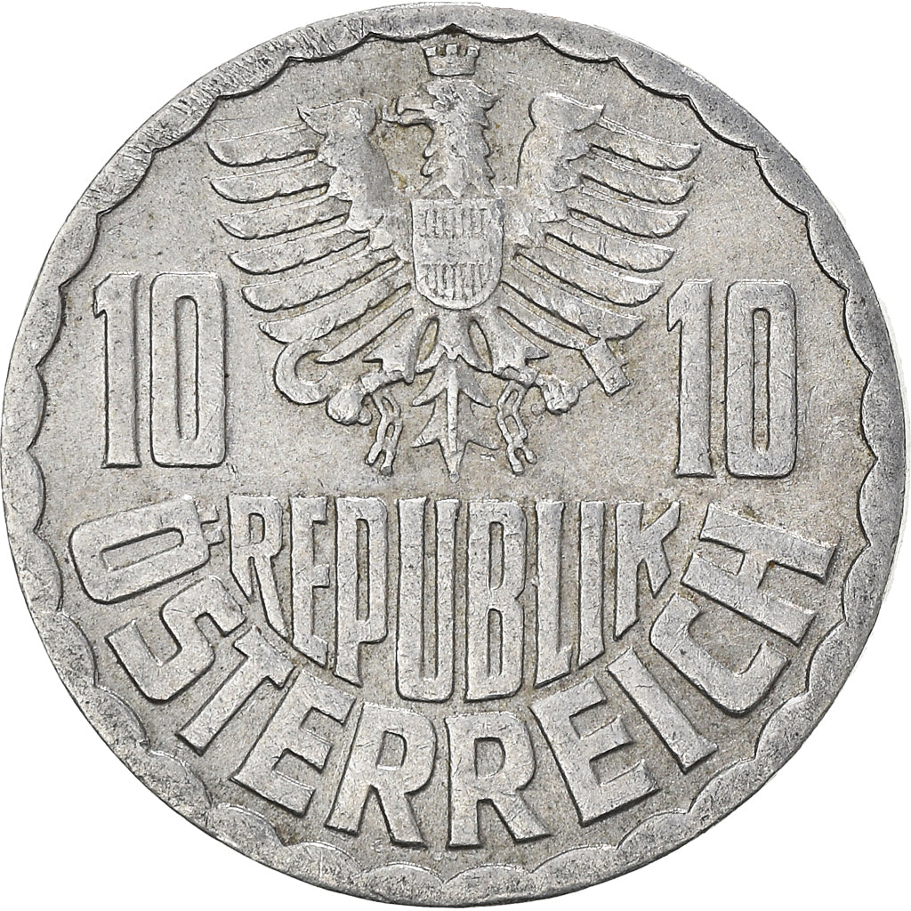 Moneta, Austria, 10 Groschen, 1972, Vienna, VF(30-35), Aluminium, KM:2878