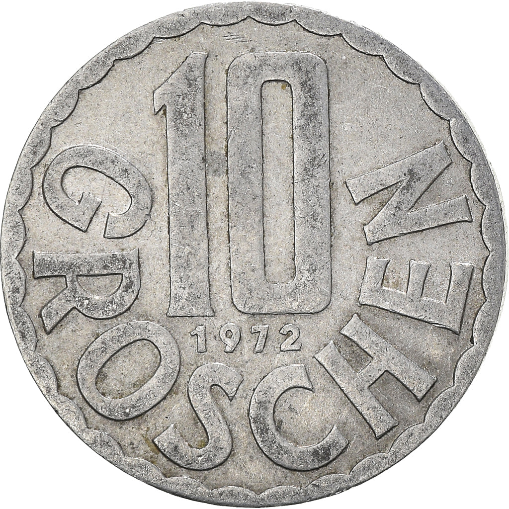 Moneta, Austria, 10 Groschen, 1972, Vienna, VF(30-35), Aluminium, KM:2878