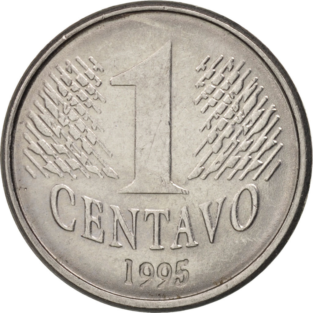 Coin, Brazil, Centavo, 1995, AU(50-53), Stainless Steel, KM:631