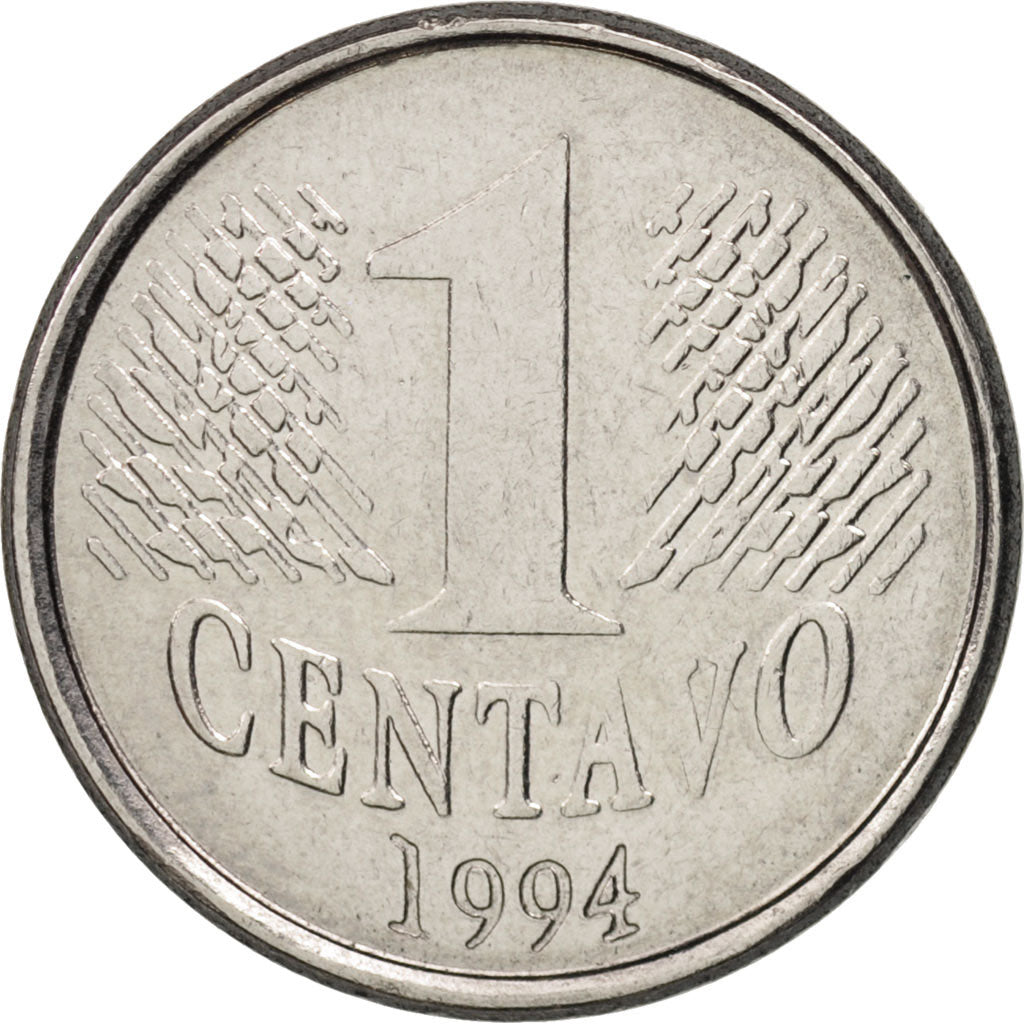 Coin, Brazil, Centavo, 1994, AU(50-53), Stainless Steel, KM:631