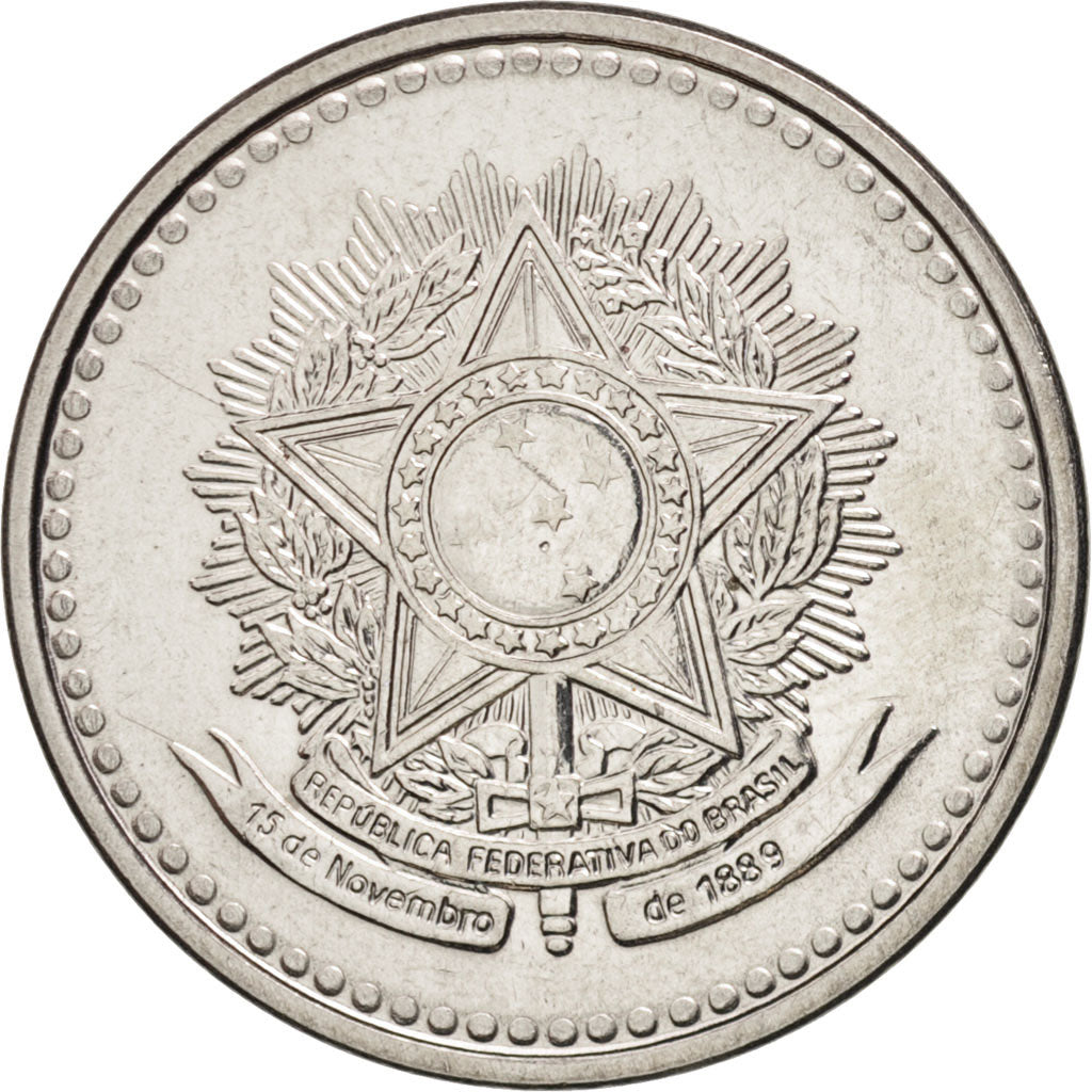 Coin, Brazil, 5 Cruzados, 1986, MS(63), Stainless Steel, KM:606