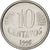Coin, Brazil, 10 Centavos, 1995, MS(63), Stainless Steel, KM:633