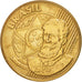 Coin, Brazil, 25 Centavos, 2003, EF(40-45), Bronze Plated Steel, KM:650