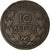 Moneta, Grecia, George I, 10 Lepta, 1869, Strassburg, MB+, Rame, KM:43