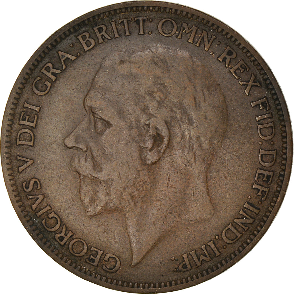 Coin, Great Britain, George V, Penny, 1927, VF(30-35), Bronze, KM:826