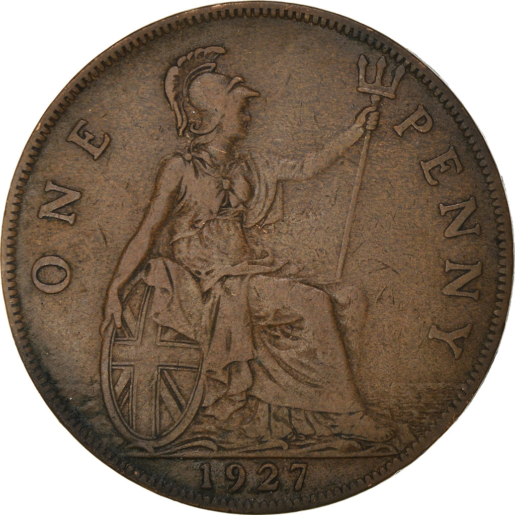 Coin, Great Britain, George V, Penny, 1927, VF(30-35), Bronze, KM:826