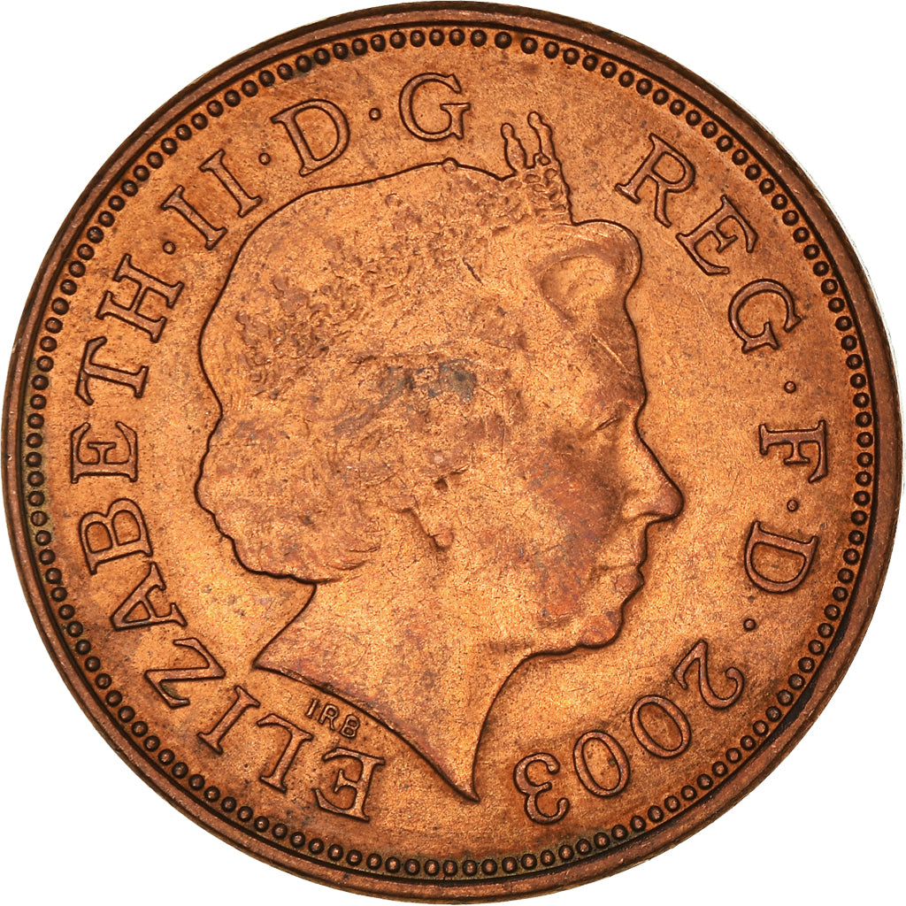 Moneta, Gran Bretagna, Elizabeth II, 2 Pence, 2003, BB, Bronzo, KM:987a