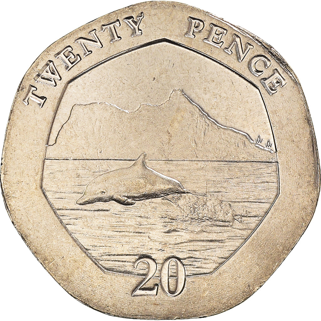 Monnaie, Gibraltar, Dauphin., 20 Pence, 2020, SPL, Cupronickel, KM:New