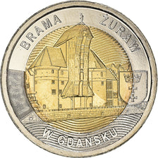 Monnaie, Pologne, The Crane Gate in Gdańsk, 5 Zlotych, 2021, SPL