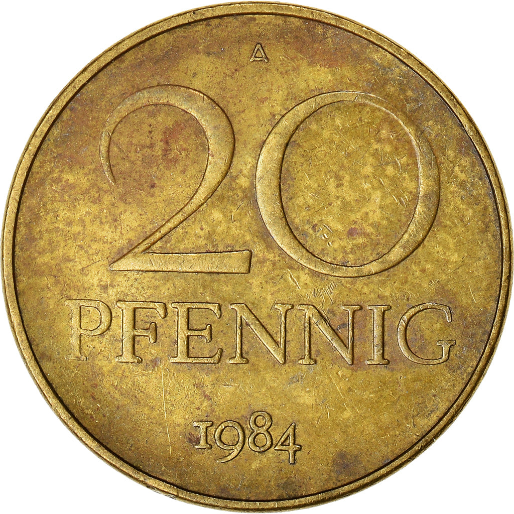 Monnaie, République démocratique allemande, 20 Pfennig, 1984, Berlin, TB+