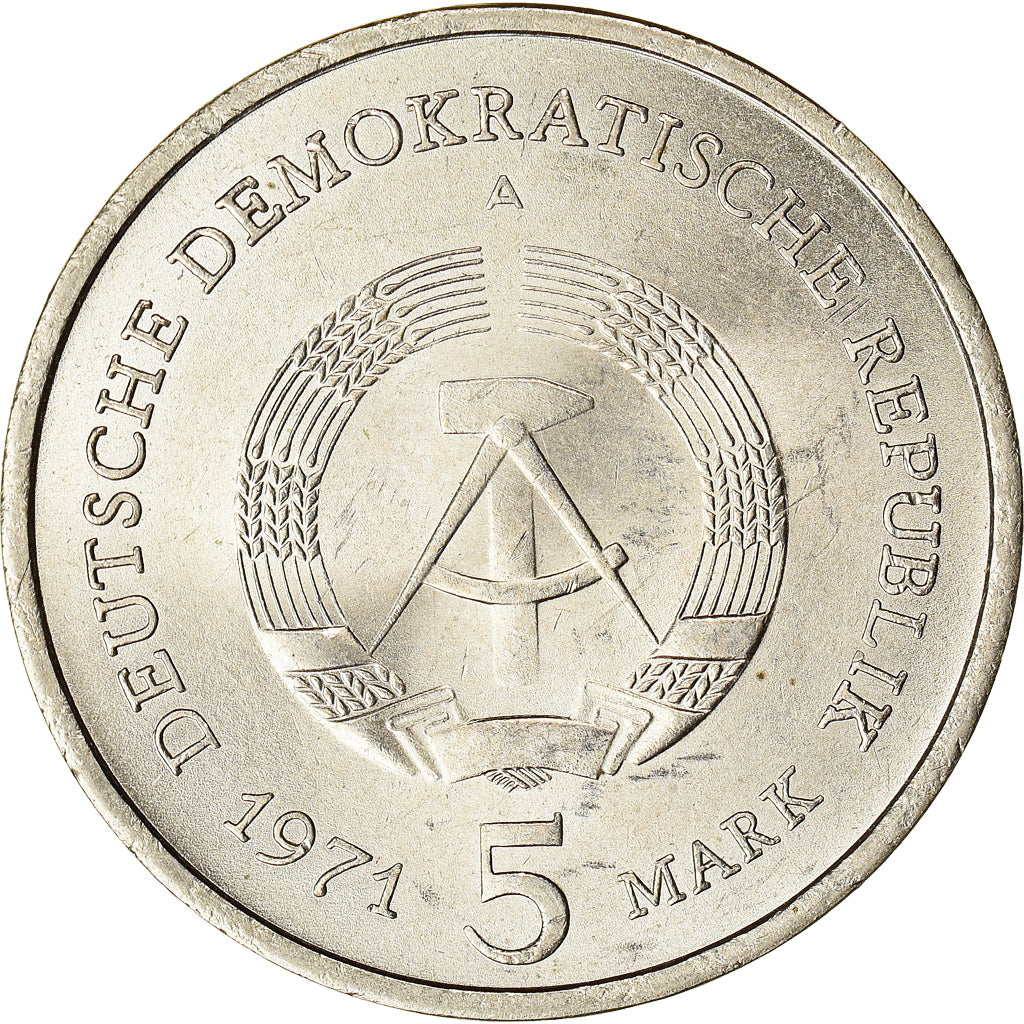Coin, GERMAN-DEMOCRATIC REPUBLIC, 5 Mark, 1971, Berlin, EF(40-45)