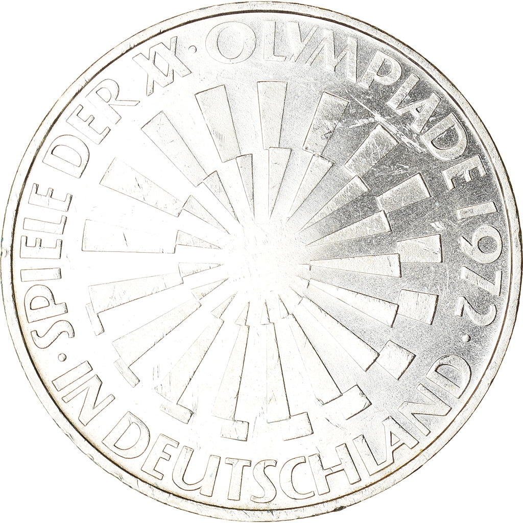 Münze, Bundesrepublik Deutschland, 10 Mark, 1972, Munich, SS, Silber, KM:130