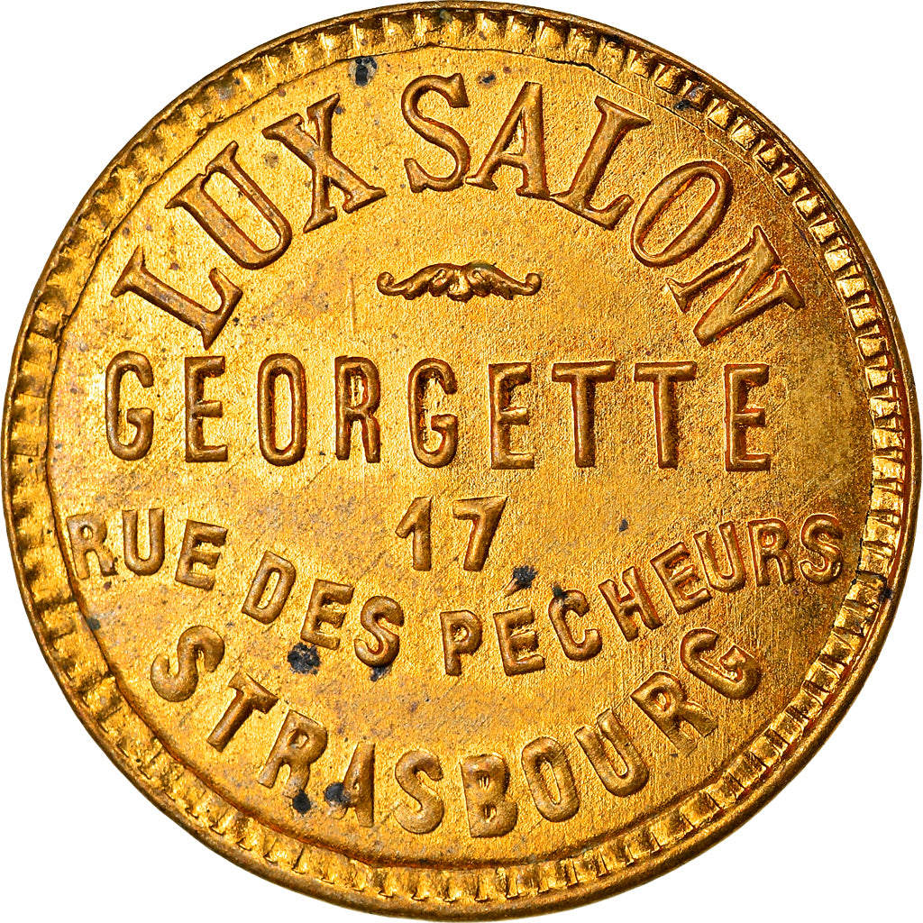France, Token, Maison Close, Lux Salon, Strasbourg, AU(50-53), Covered Brass