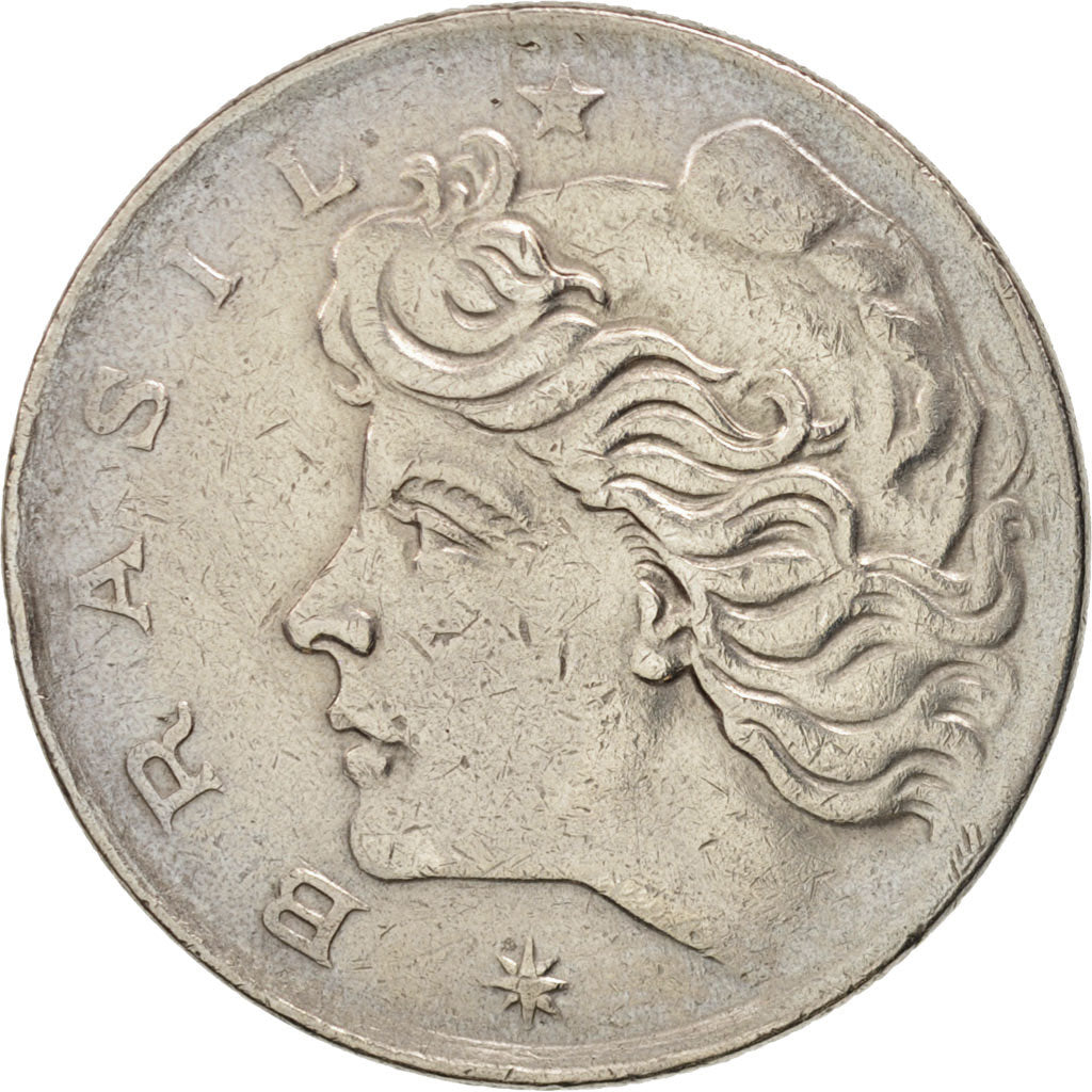 Coin, Brazil, 20 Centavos, 1970, EF(40-45), Copper-nickel, KM:579.2
