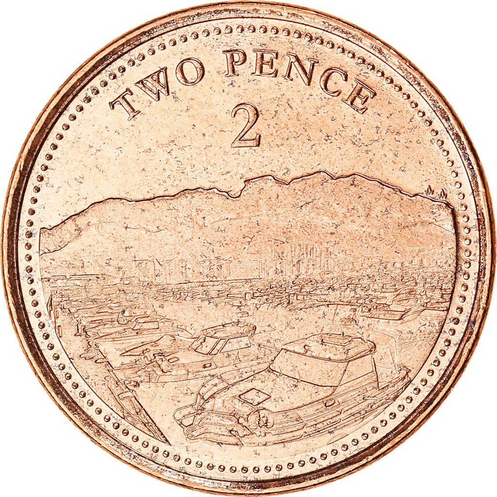 Moneta, Gibraltar, 2 Pence, 2020, Pobjoy Mint, MS(63), Acier plaqué cuivre