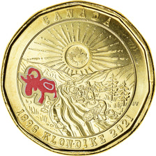 Münze, Kanada, Dollar, 2021, Colorized, UNZ, Brass plated steel (three-ply)