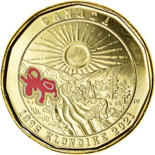 Coin, Canada, Dollar, 2021, Colorized, MS(63), Brass plated steel (three-ply)